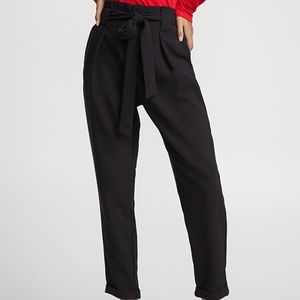 Black Paper Bag Pants